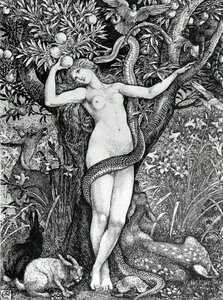 De verleiding van Eva door Walter Crane
